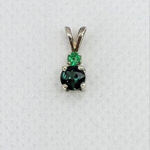 Tourmaline and Columbian Emerald Pendant